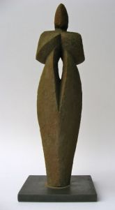 wächterin | terracotta, rost | 32 cm