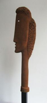 kopf | terracotta, rost | 45 cm